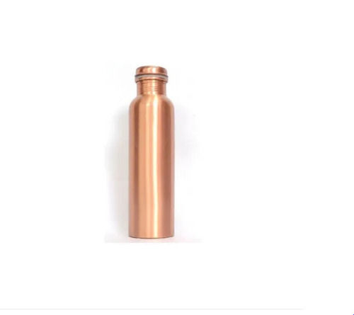 Brown 950 Ml Screen Printing Shiny Surface Round Shape Copper Water Bottle