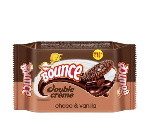 Choco And Vanilla Flavor Sweet Round Crispy Cream Biscuits
