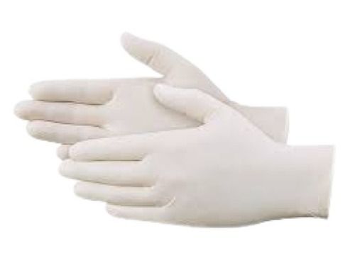 Disposable White Surgical Hand Gloves Elasticity: Flexible