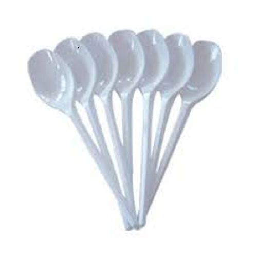 Eco Friendly Smooth Edges Lightweight Disposable White Plastic Spoon