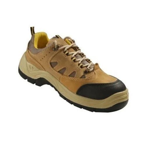 Brown And Black Lace Closure Rubber Sole Pu Insole Comfortable Safety Shoes For Mens