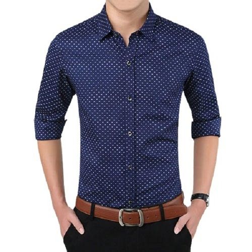 Mens Formal Wear Printed Full Sleeve Polyester Shirt Chest Size: 45