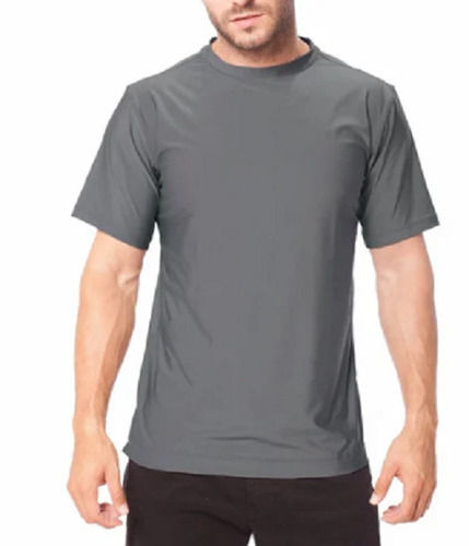 Short Sleeve Round Neck Polyester T Shirt For Mens Age Group: Above 18