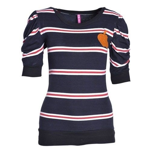 Striped Cotton O-Neck Long Sleeved Multi-Coloured Girls Knitted T Shirts Age Group: 10-30 Years