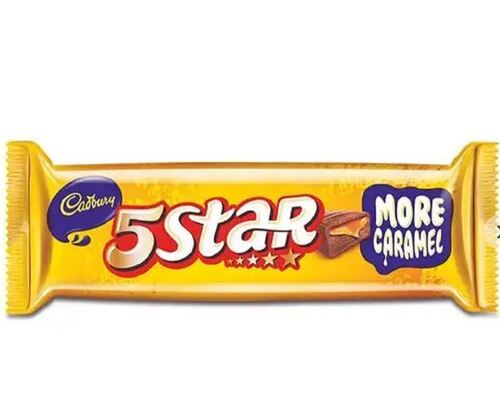 Brown Sweet Caramel Filled Rectangular 5 Star Chocolate Bar