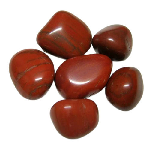 25 Mm Thick Polished Finish Solid Red Pebble Stone For Landscaping