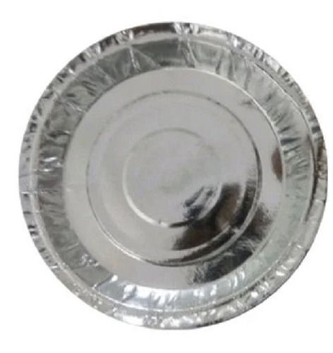 7 Inch Plain Round Machine Made Disposable Silver Foil Paper Plate