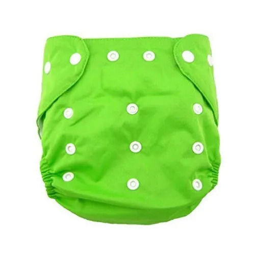 Green Comfortable And Washable Plain Cotton Cloth Diaper For Baby 