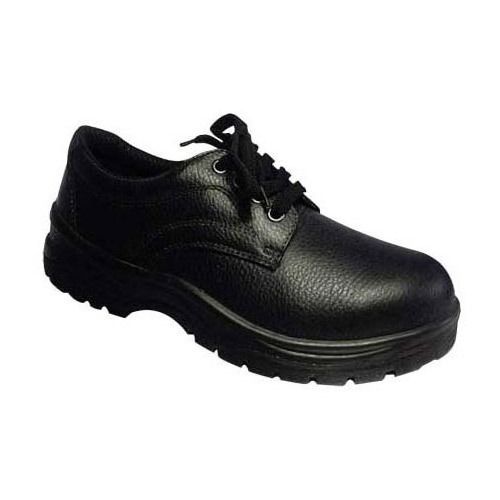 Black Composite Toe Style Rubber Leather Safety Shoes For Unisex 