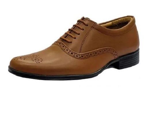 Formal Wear Low Heal Round Toe Leather Shoe For Men