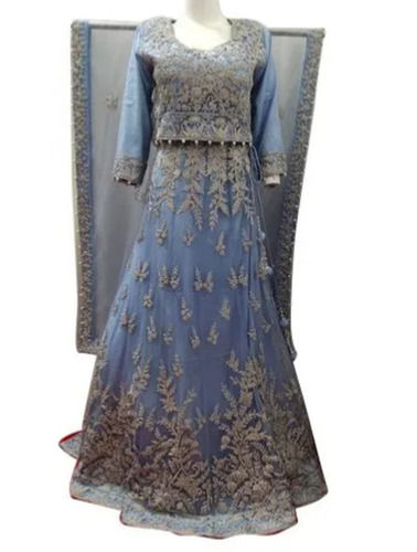 Buy Green Net Embroidery Resham Square Neck Bridal Lehenga Set For Women by  Pallavi Poddar Online at Aza Fashions.
