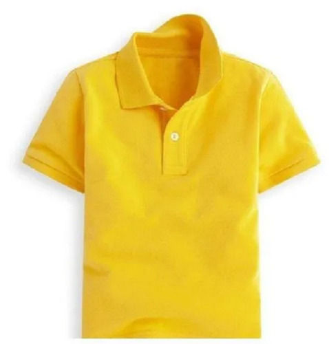 Short Sleeve Plain Cotton Collar T Shirt For Kids Age Group: 5 Year Above