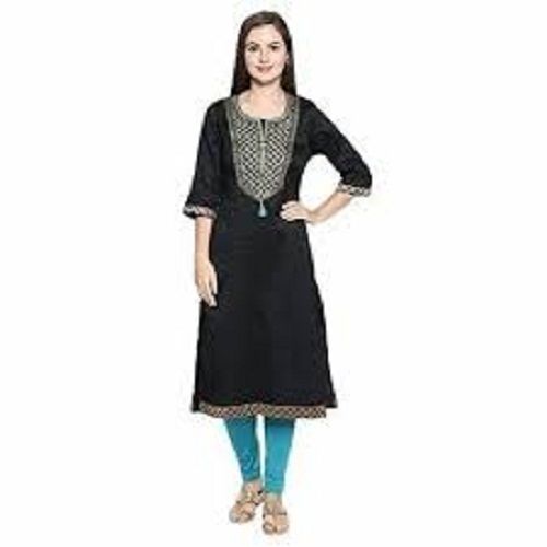 Skin Friendly Comfortable Casual Wear Straight Handloom Cotton Kurti