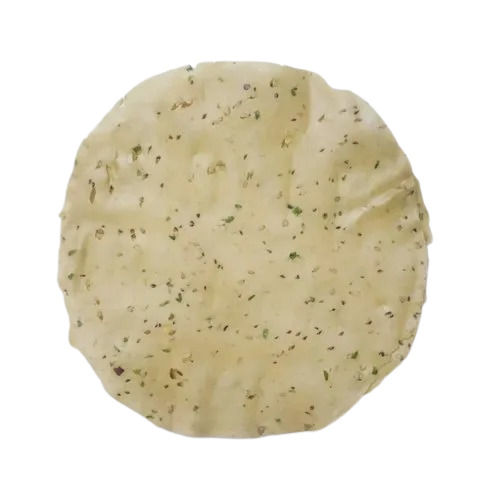 Solid 6 Inches Round Salted Mathiya Papad With 12 Months Shelf Life