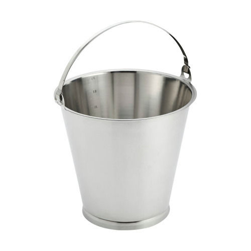 10 Liter Corrosion Resistant Polished Finish Stainless Steel Bucket