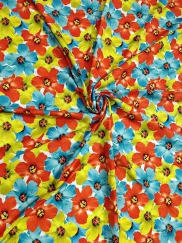 Multicolor 140 Gsm 2.5 Meter Easy Washable Printed Rayon Kurti Fabric 