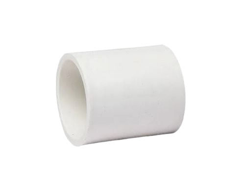 White 30 Mm Hot Rolled Round Plain Glossy Finish Upvc Coupler