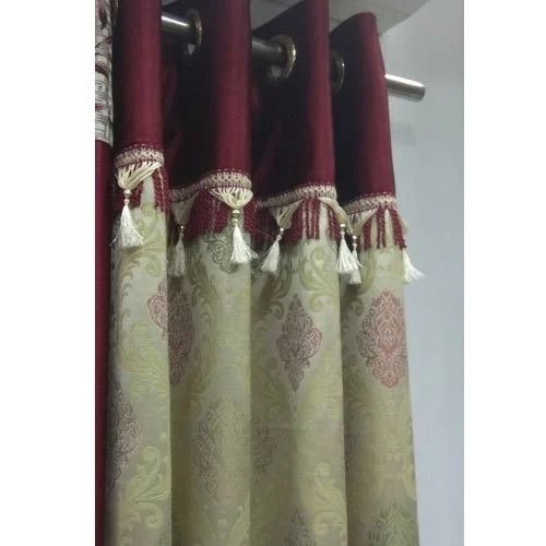 8 Feet Embroidered Polyester Designer Door Curtain