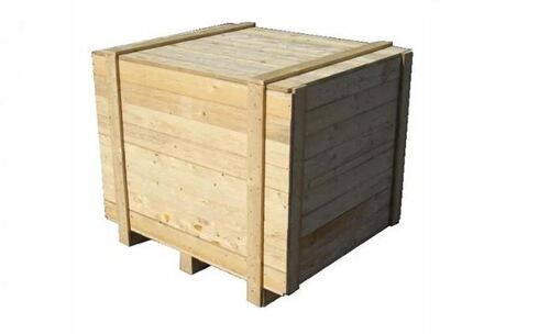 Yellow Closed Industrial Heavy Duty Wooden Box For Storage