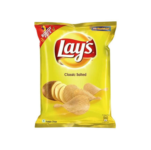 Crispy And Tasty Classic Salted Potato Chips, Pack Of 95 Gram  Packaging Size: Plastic Bag