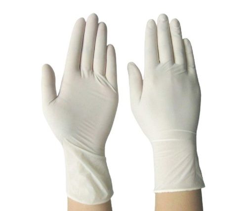 White Full Fingered Disposable Surgical Polyester Hand Gloves, 5 Pieces Pack