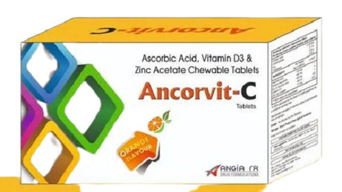 Orange Flavour Ancorvit Vitamin C Tablets