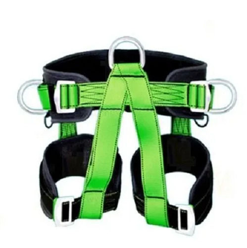 Black Pvc Unisex Sit Harness Belt With Steel Buckle For Safety