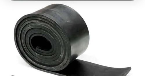 Water Resistant Smooth Surface Natural Black Rubber Sheet Rolls