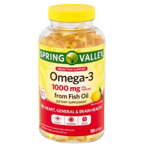 1000 Mg Omega 3 Fish Oil Capsule Pack Of 180 Caps General Medicines