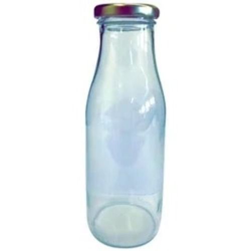 300ml 1.5 Inches Round Transparent Glass Milk Bottle With Lid