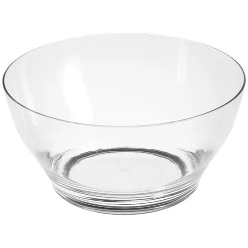 4mm Thick 200ml 5 Inches Round Dishwasher Safe Transparent Acrylic Bowl