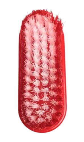 Red 7 Inch Light Weight Durable Nylon And Plastic Clothes Brush 