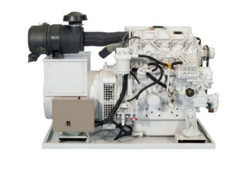 White 75 Kwm Rated Power Air Cooled Three Phase Diesel Marine Generstors 