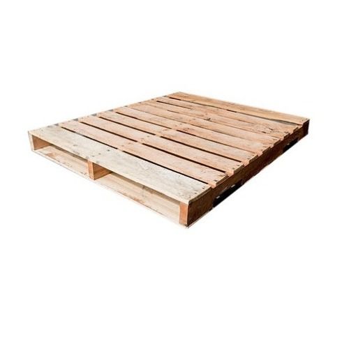 Brown 915X700X150 Mm Double Faced Four Way Entry Solid Wood Industrial Pallet