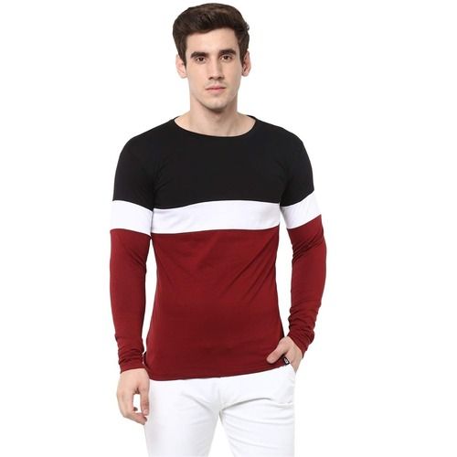 Comfortable Round Neck Long Sleeves Plain Cotton Casual T Shirt For Mens Age Group: 18 Years Above