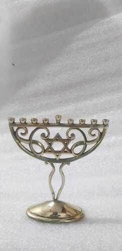 Handcrafted Brass Menorah 9 Branches Candle Stand