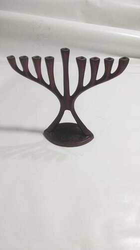 Aluminum Handmade Menorah 9 Branches Metal Candle Holder For Religious Use