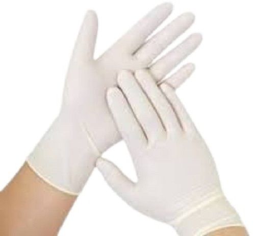 White 1 Gram Weight Disposable Medical Surgical Gloves, Pack Of 100 Piece Elasticity: No