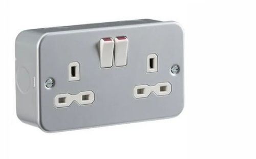 10 Mm Thick Metal Switch Socket With Dual Usb Charger Port Application: For Electrical Appliances