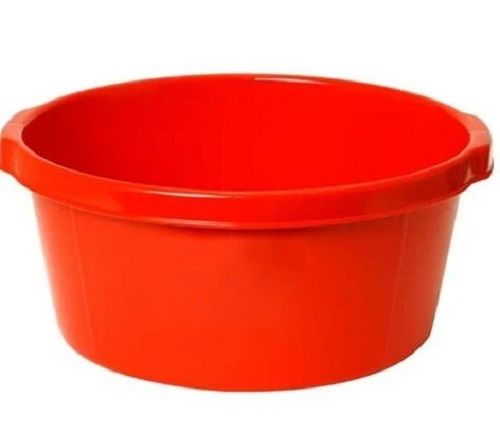 Red 30 Litre Capacity Round Color Coated Plain Plastic Tub