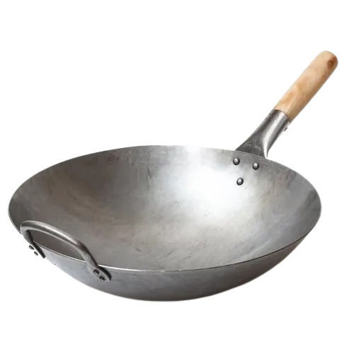 5 Mm Thick 2.5 Kilogram Round Iron Kadai With Wooden Handle