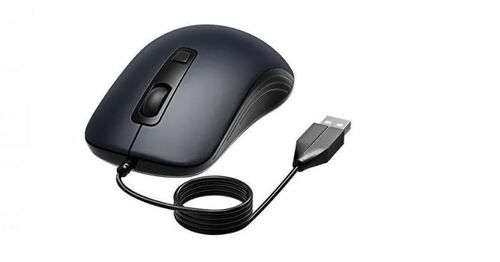 Black Abs Plastic Hand Operated Usb Mouse For Computer Use