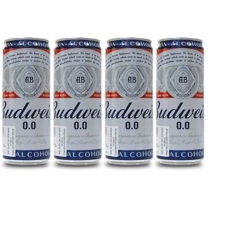 Budweiser 0.0 Non-Alcoholic Cold Drink (6 X 330 Ml) Tin Pack Alcohol Content (%): None