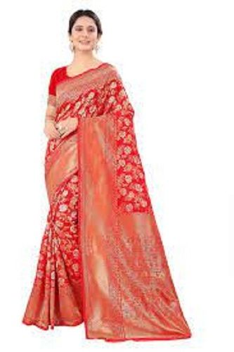 Casual Wear Shrink Resistant Breathable Cotton Silk Embroidered Traditional Ladies Sarees