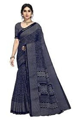 Party Wear Lightweight Shrink Resistant Breathable Printed Ladies Indian Sarees