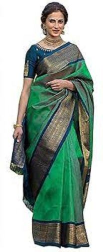 Party Wear Shrink Resistant Breathable Cotton Silk Plain Traditional Ladies Sarees