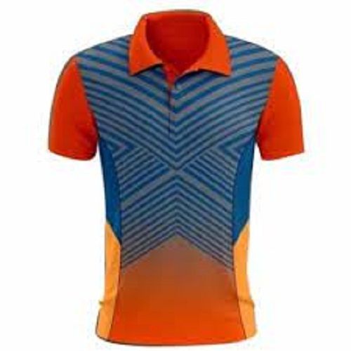 Men Polyester Polo Neck Sports T Shirts