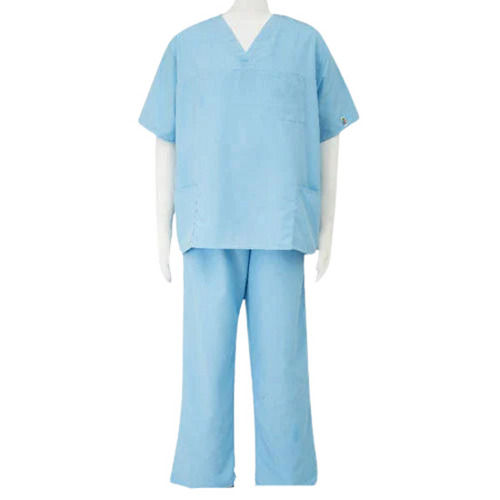 Short Sleeves Knee Length Cotton Scrub Suit For Unisex