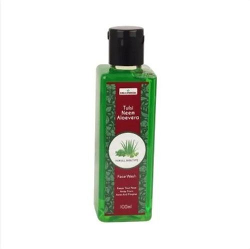 Smooth Texture Gel Herbal Extracts Neem Tulsi Aloe Vera Face Wash