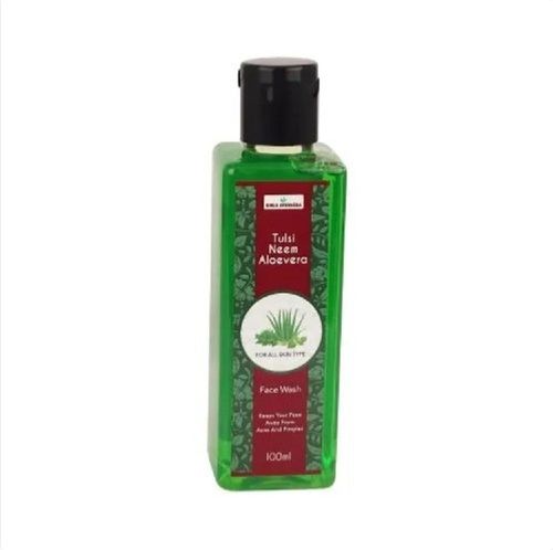 Smooth Texture Gel Herbal Extracts Neem Tulsi Aloe Vera Face Wash Color Code: Green